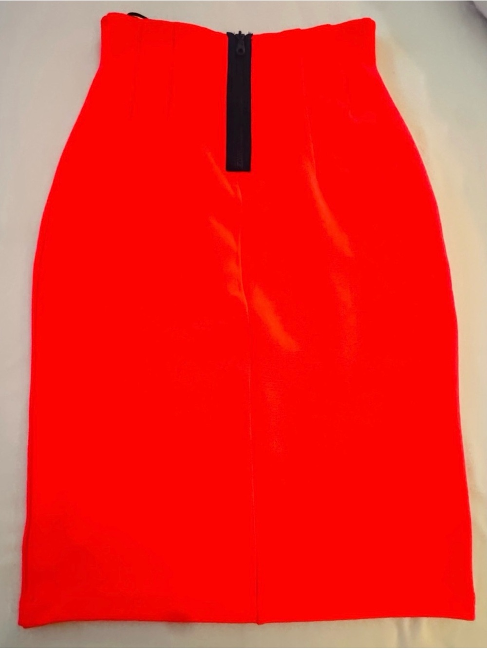 H&M Neon Pink High Waist Pencil Skirt, Back Zipper, Size 8